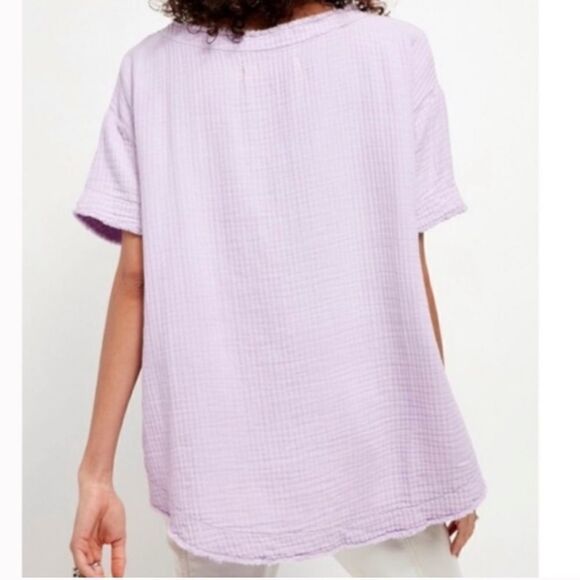 We the Free Lavender Palo Alto Top Blouse Size Medium - Picture 3 of 10